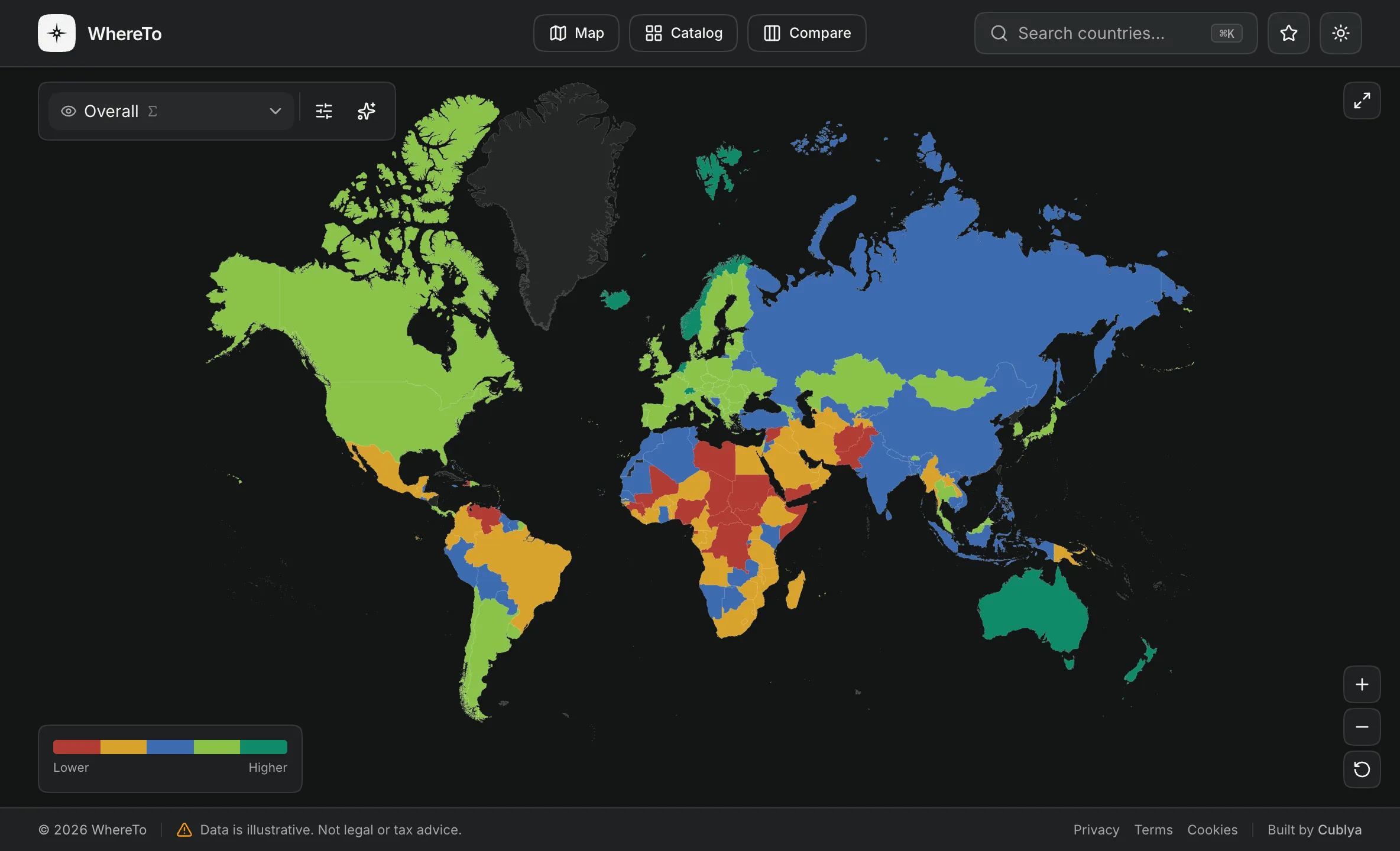 Whereto app screen